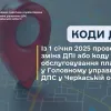 Із 1 січня 2025 проведена зміна ДПІ або коду ДПІ обслуговування платників в Головному управлінні ДПС у Черкаській області (КОДИ ДПІ)