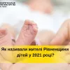 Як називали жителі Рівненщини дітей у 2021 році?