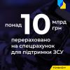🔴 Понад 10 мільярдів гривень вдалося зібрати для української армії на спецрахунку НБУ! 🔴 Понад 10 мільярдів гривень вдалося зібрати для української армії на спецрахунку НБУ!