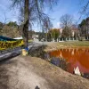 The lake in front of the Russian Embassy in Vilnius