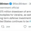Держсекретар США Блінкен, який сьогодні перебуває з візитом у Києві, офіційно підтвердив передачу понад $2 млрд доларів Україні та ще $18 млрд європейським країнам на оборонні цілі