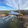 На Херсонщині майже закінчено відновлення підірваного мосту