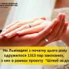 ​Цього року в Львівській області утворилося 1313 нових родин!