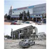 Російське вторгнення в Україну : Залізничний вокзал Маріуполя до та після вторгнення російських військ