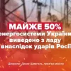 Майже половина енергосистеми України виведена з ладу внаслідок ракетних ударів, – Шмигаль