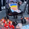 Російське вторгнення в Україну : У центрі Праги, столиці Чехії, вшанували пам’ять загиблим на війні дітям. 