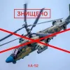 ​Воїни ЗСУ за останню добу знищили російський ударний вертоліт Ка-52 вартістю 16 млн доларів, – Генштаб