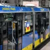 У Вроцлаві запустили трамвай в кольорах прапора України