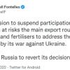ЄС закликає росію скасувати своє рішення щодо виходу із “зернової угоди” ЄС закликає росію скасувати своє рішення щодо виходу із “зернової угоди”