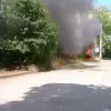​російська терористична армія масованим вогнем вдарила по Херсону