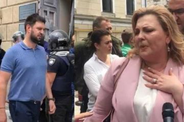 Ставленница Порошенко Владлена Дубинина устроила спектакль под офисом Президента 	  	 	    			 	  	Ставленница Порошенко Владлена Дубинина устроила спектакль под офисом Президента