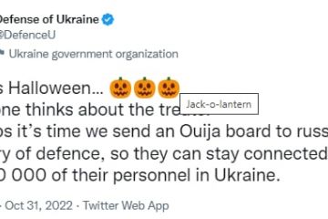 Свято Геловіну уже пройшло, але ми не могли пройти повз допису Міноборони України Свято Геловіну уже пройшло, але ми не могли пройти повз допису Міноборони України
