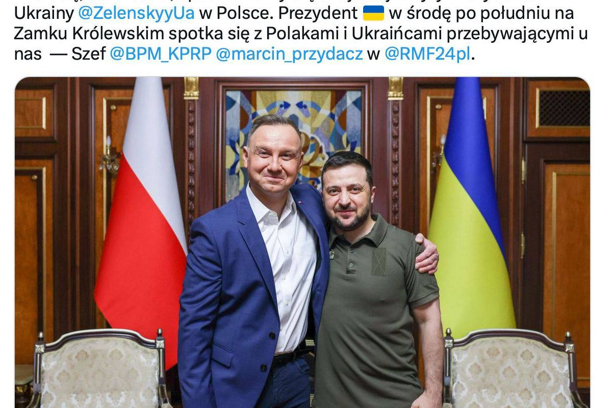 Володимир Зеленський планує прибути до Польщі з офіційним візитом 5 квітня Володимир Зеленський планує прибути до Польщі з офіційним візитом 5 квітня
