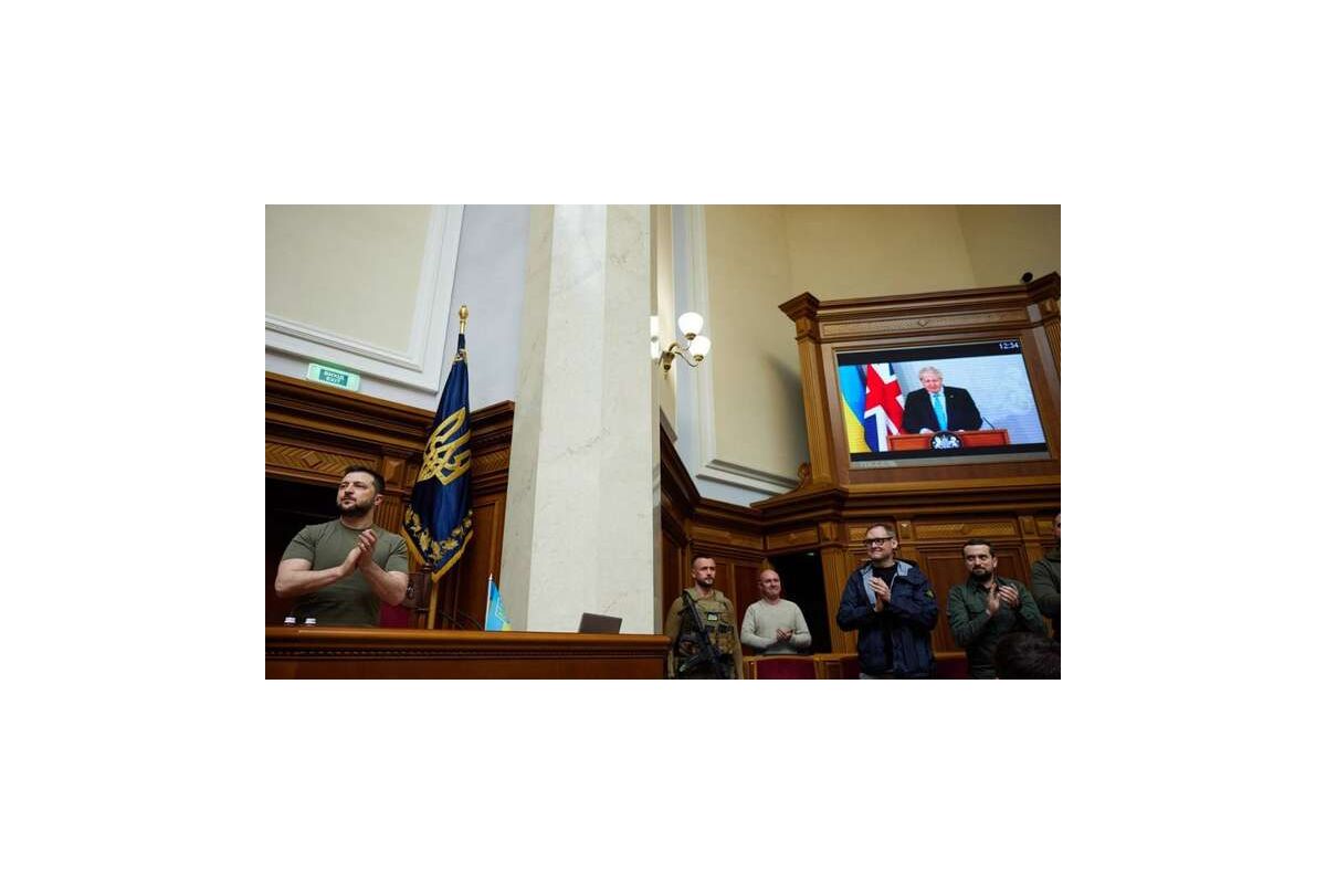 Російське вторгнення в Україну : головне з виступу британського прем'єра Бориса Джонсона у Верховній Раді Російське вторгнення в Україну : головне з виступу британського прем'єра Бориса Джонсона у Верховній Раді