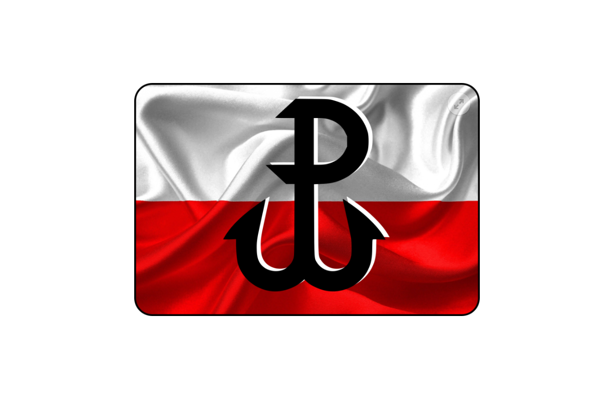 Знак „Польща у борні” (Polskа Walczącа) на польському й українському мундирах Знак „Польща у борні” (Polskа Walczącа) на польському й українському мундирах