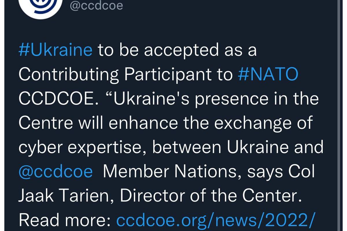 Ще одна надважлива політична та безпекова перемога! Україна стає учасником-контрибутором Об'єднаного центру передових технологій з кібероборони НАТО! Ще одна надважлива політична та безпекова перемога! Україна стає учасником-контрибутором Об'єднаного центру передових технологій з кібероборони НАТО!