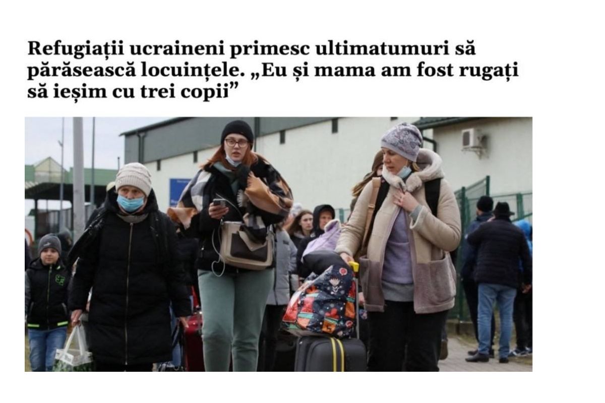 Українських біженців у Румунії почали масово виселяти через зміни до закону про допомогу біженцям, що готуються, —Adevarul Українських біженців у Румунії почали масово виселяти через зміни до закону про допомогу біженцям, що готуються, —Adevarul