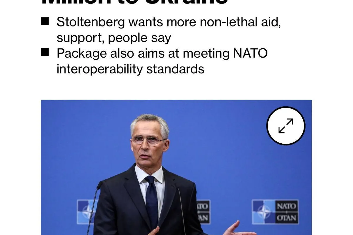 Генсек НАТО Столтенберг просить країни-члени виділяти по 500 мільйонів євро на рік для Комплексного пакету допомоги Україні, — Bloomberg