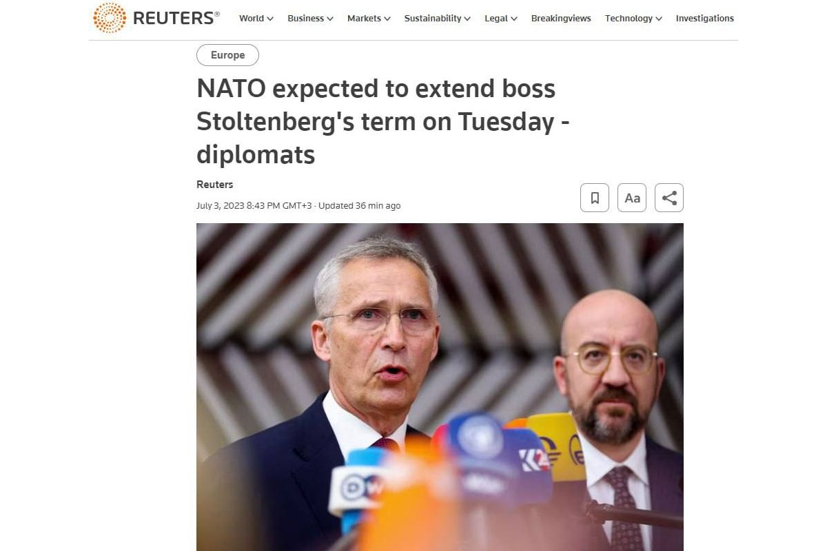 Столтенберг залишиться Генеральним секретарем НАТО ще на рік – Reuters Столтенберг залишиться Генеральним секретарем НАТО ще на рік – Reuters