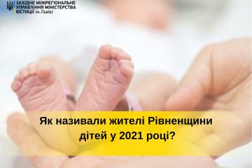 Як називали жителі Рівненщини дітей у 2021 році? Як називали жителі Рівненщини дітей у 2021 році?