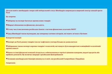 Дістали навіть швейцарців: попри свій нейтральний статус Швейцарія запровадила широкий спектр санкцій проти Росії Дістали навіть швейцарців: попри свій нейтральний статус Швейцарія запровадила широкий спектр санкцій проти Росії