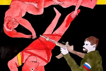 ​Російське вторгнення в Україну : Жахіття Бучі від художника Антона Логова 