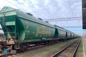 За матеріалами СБУ та БЕБ арештовано 170 вагонів російських і білоруських товарів на майже 100 млн грн За матеріалами СБУ та БЕБ арештовано 170 вагонів російських і білоруських товарів на майже 100 млн грн