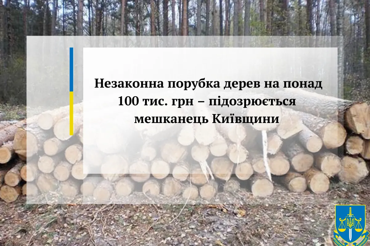 Незаконна порубка дерев на понад 100 тис. грн – підозрюється мешканець Київщини
