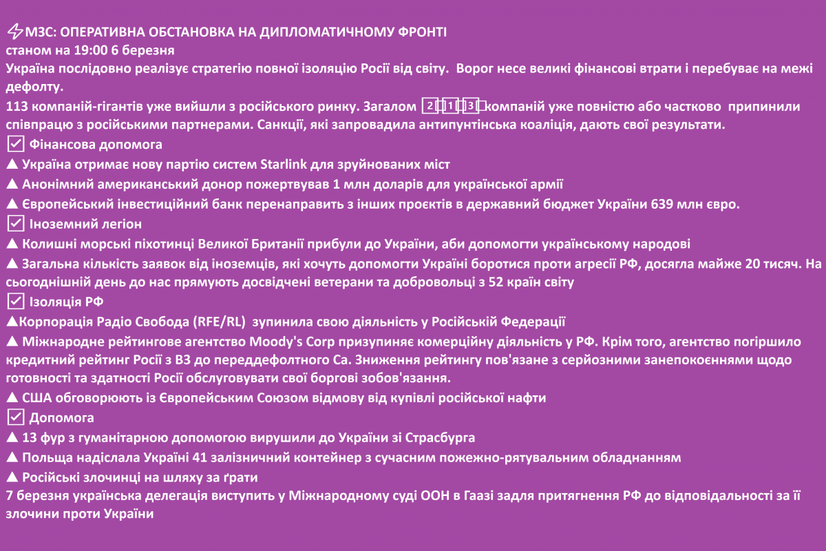 ⚡️МЗС: ОПЕРАТИВНА ОБСТАНОВКА НА ДИПЛОМАТИЧНОМУ ФРОНТІ ⚡️МЗС: ОПЕРАТИВНА ОБСТАНОВКА НА ДИПЛОМАТИЧНОМУ ФРОНТІ