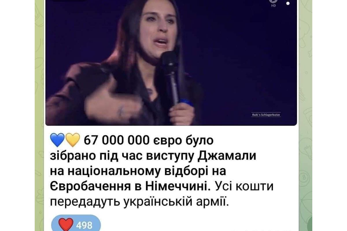 Збір коштів на підтримку України під час виступу Джамали Збір коштів на підтримку України під час виступу Джамали