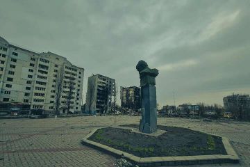 Російське вторгнення в Україну : Зруйнована росіянами Бородянка на Київщині Російське вторгнення в Україну : Зруйнована росіянами Бородянка на Київщині