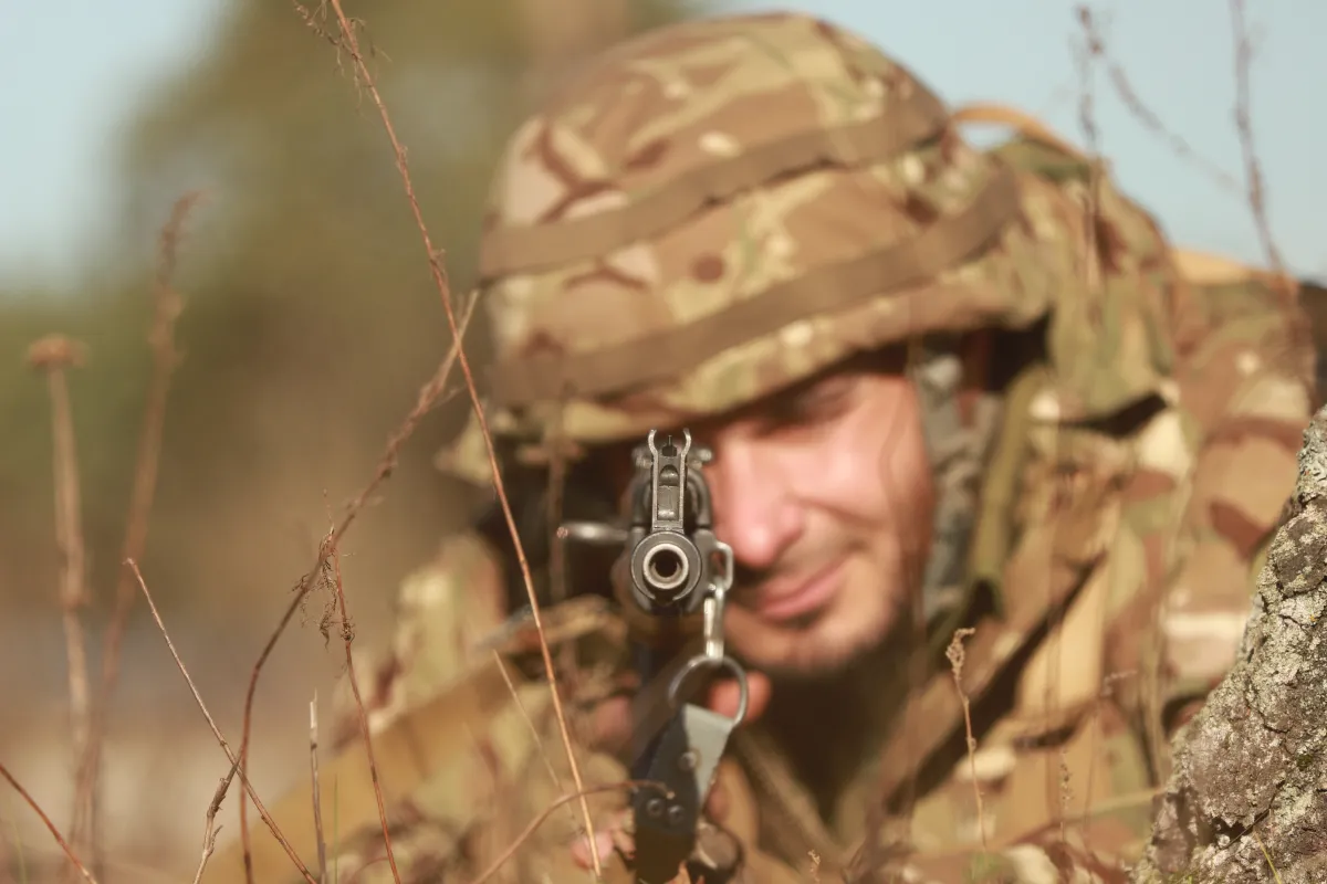 A soldier in the International Legion for the Defense of Ukraine