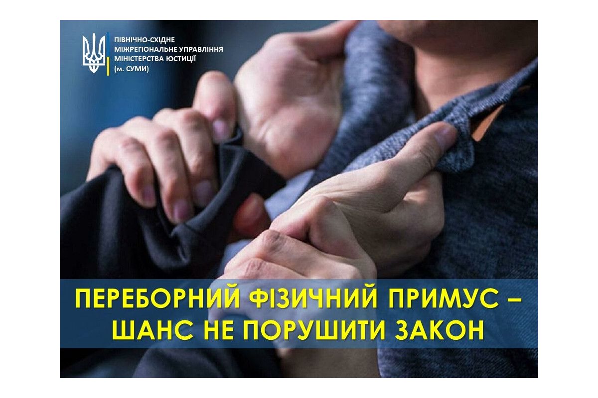 Переборний фізичний примус – шанс не порушити закон Переборний фізичний примус – шанс не порушити закон