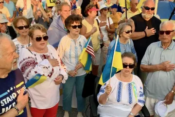 ​Маніфестація української громади в Норт Порті (Флорида) в річницю  збройного вторгнення московії в Україну