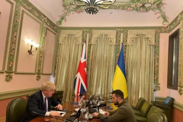 ​Російське вторгнення в Україну : Британський прем'єр зустрівся у Києві з Зеленським