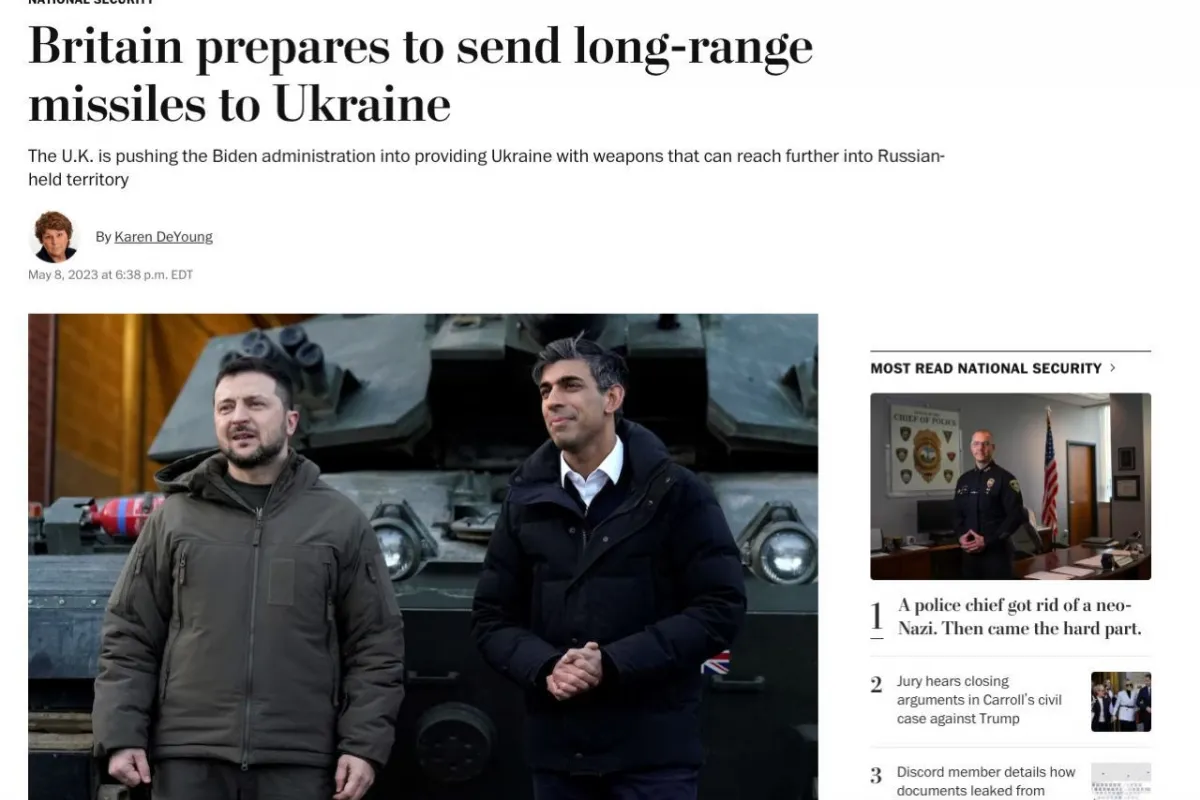Великобританія готується відправити Україні ракети далекого радіусу дії, — WP