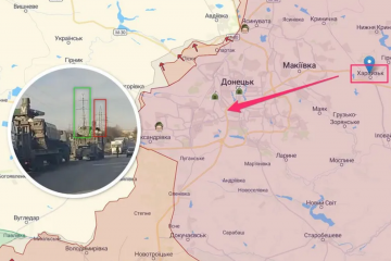 Під Донецьком помітили колону російських "Термінаторів" Під Донецьком помітили колону російських "Термінаторів"