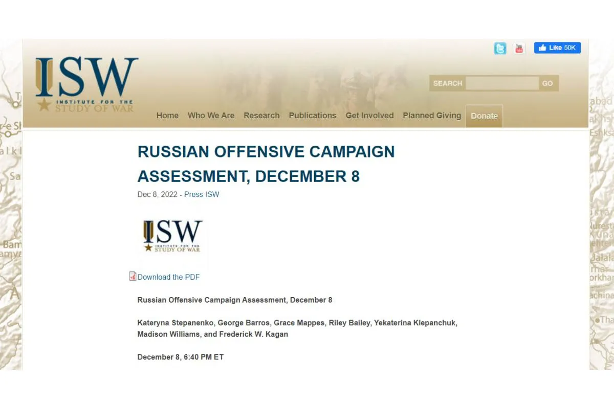 путін не відмовився від максималістських цілей у війні проти України, — ISW