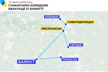 ​Російське вторгнення в Україну : Карти гуманітарних коридорів станом на 10 квітня. Які напрямки відкриті?