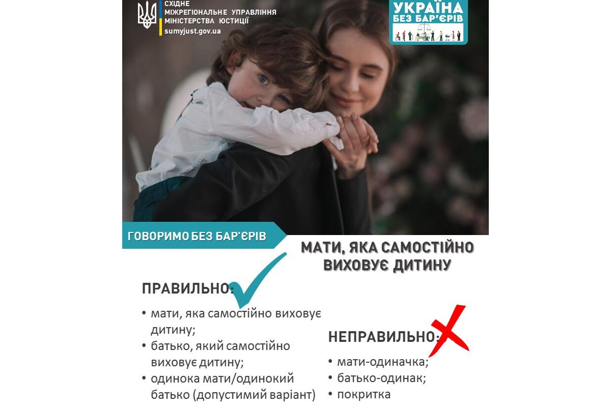 БЕЗБАР’ЄРНИЙ СЛОВНИК: МАТИ, ЯКА САМОСТІЙНО ВИХОВУЄ ДИТИНУ БЕЗБАР’ЄРНИЙ СЛОВНИК: МАТИ, ЯКА САМОСТІЙНО ВИХОВУЄ ДИТИНУ