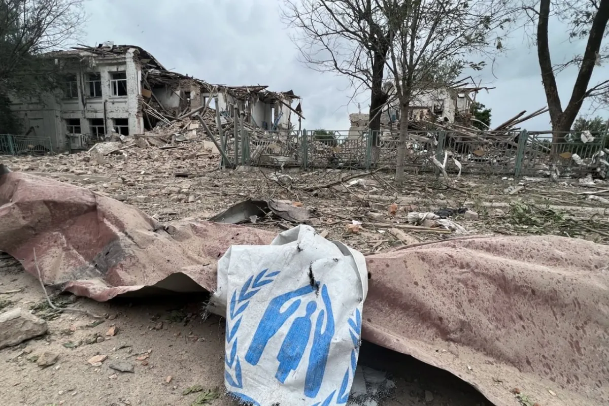 Окупанти вдарили керованою авіабомбою під час видачі гуманітарної допомоги в Оріхові на Запоріжжі