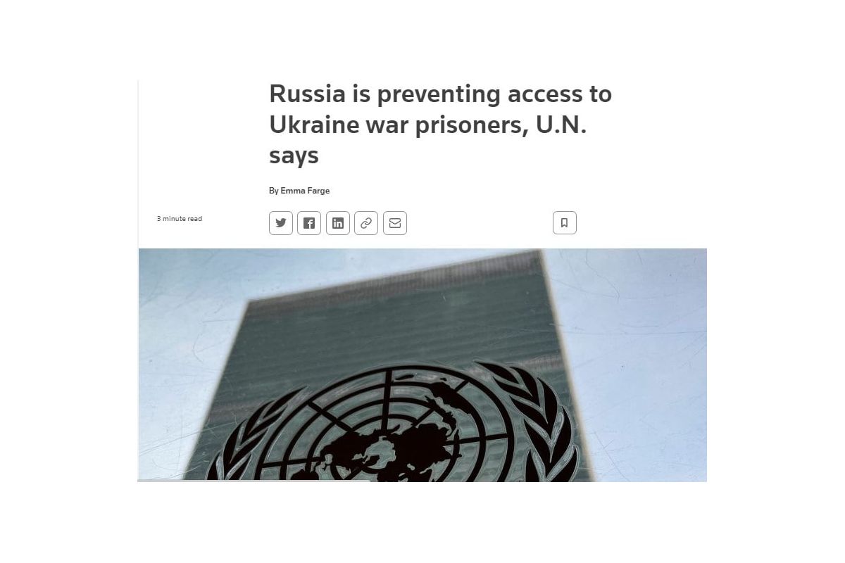 росія забороняє ООН доступ до військовополонених, – Reuters росія забороняє ООН доступ до військовополонених, – Reuters