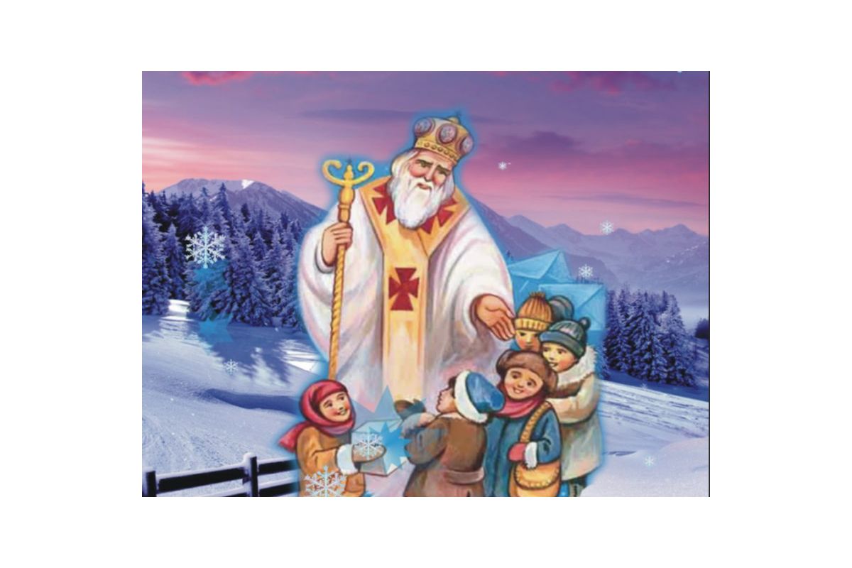 Святий Миколай зустрічає дітей на Хортиці Святий Миколай зустрічає дітей на Хортиці