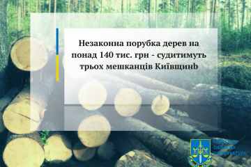 Незаконна порубка дерев на понад 140 тис. грн -  судитимуть трьох мешканців Київщини Незаконна порубка дерев на понад 140 тис. грн -  судитимуть трьох мешканців Київщини