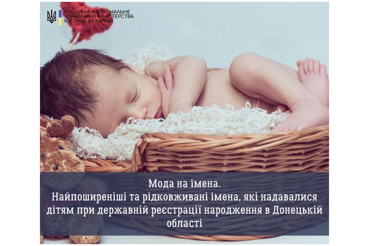 МОДА НА ІМЕНА. НАЙПОШИРЕНІШІ ТА РІДКОВЖИВАНІ ІМЕНА, ЯКІ НАДАВАЛИСЯ ДІТЯМ ПРИ ДЕРЖАВНІЙ РЕЄСТРАЦІЇ НАРОДЖЕННЯ В ДОНЕЦЬКІЙ ОБЛАСТІ МОДА НА ІМЕНА. НАЙПОШИРЕНІШІ ТА РІДКОВЖИВАНІ ІМЕНА, ЯКІ НАДАВАЛИСЯ ДІТЯМ ПРИ ДЕРЖАВНІЙ РЕЄСТРАЦІЇ НАРОДЖЕННЯ В ДОНЕЦЬКІЙ ОБЛАСТІ