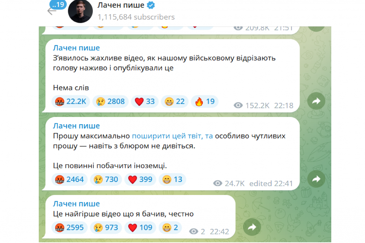 З’явилось жахливе відео, як нашому військовому відрізають голову наживо З’явилось жахливе відео, як нашому військовому відрізають голову наживо