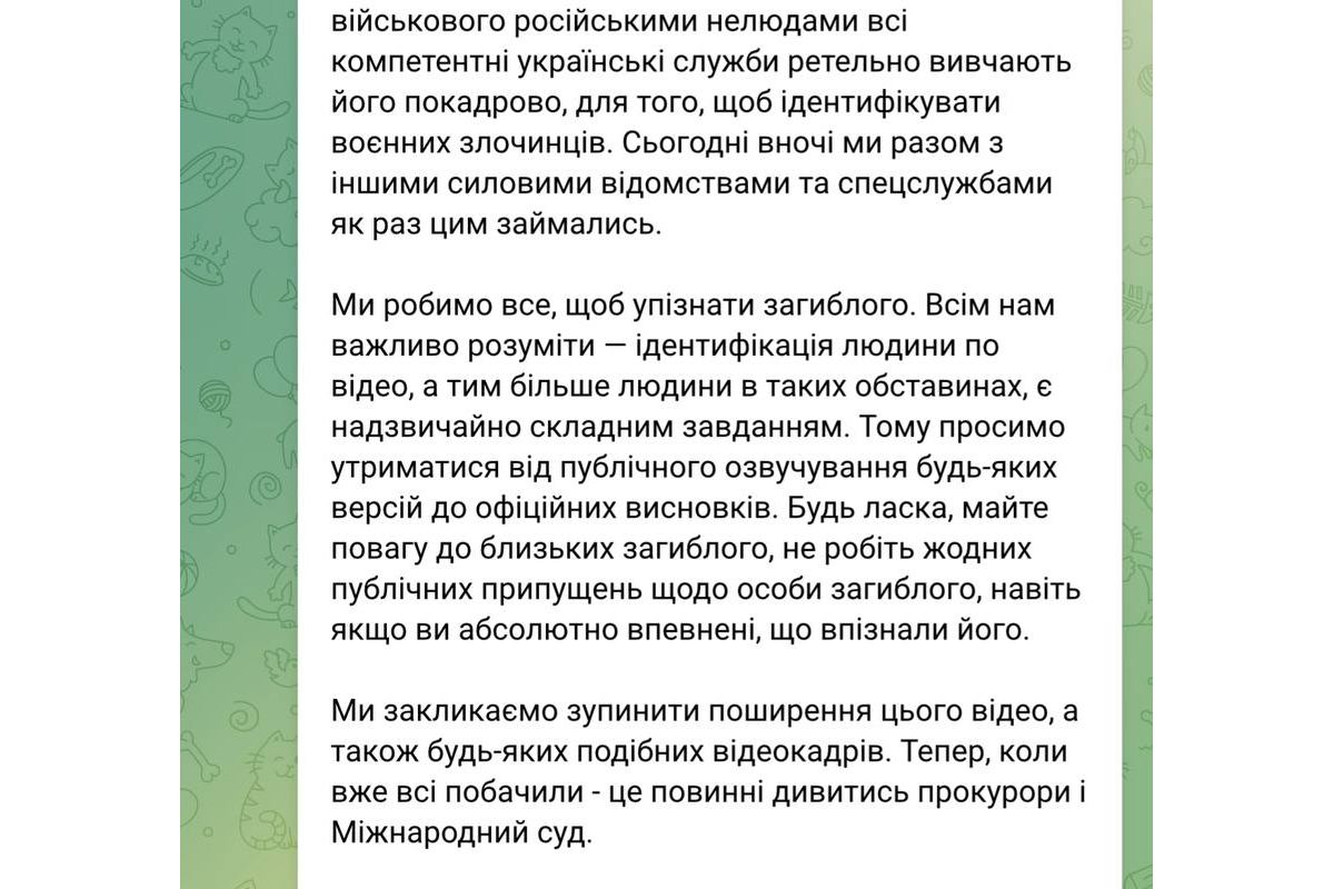 Міноборони просить українців припинити поширювати відео страти росіянами полоненого воїна , — заступниця Міністра оборони Ганна Маляр