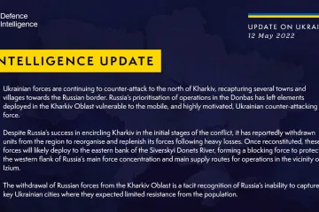 ​Російське вторгнення в Україну :  українська війська контратакують на Харківщині