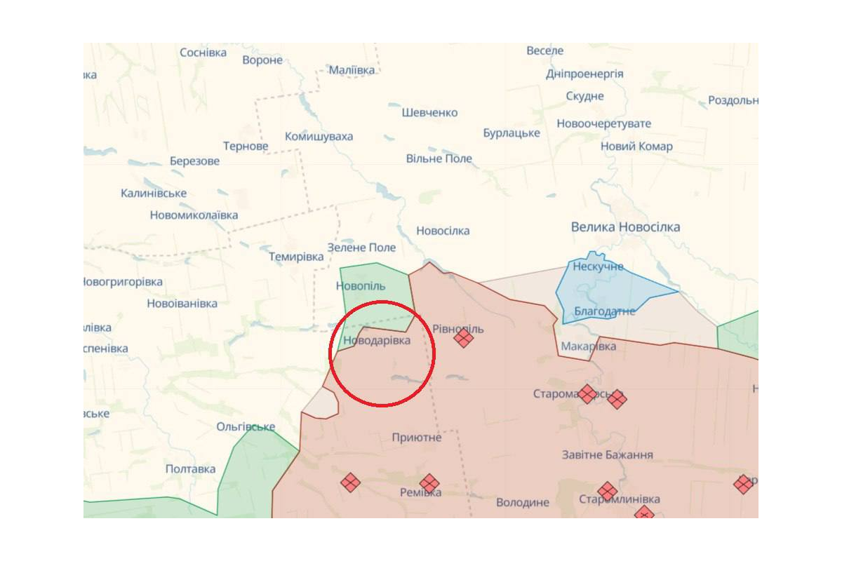 Українські війська звільнили Новодарівку — повідомили у Запорізькій бригаді ТрО Українські війська звільнили Новодарівку — повідомили у Запорізькій бригаді ТрО