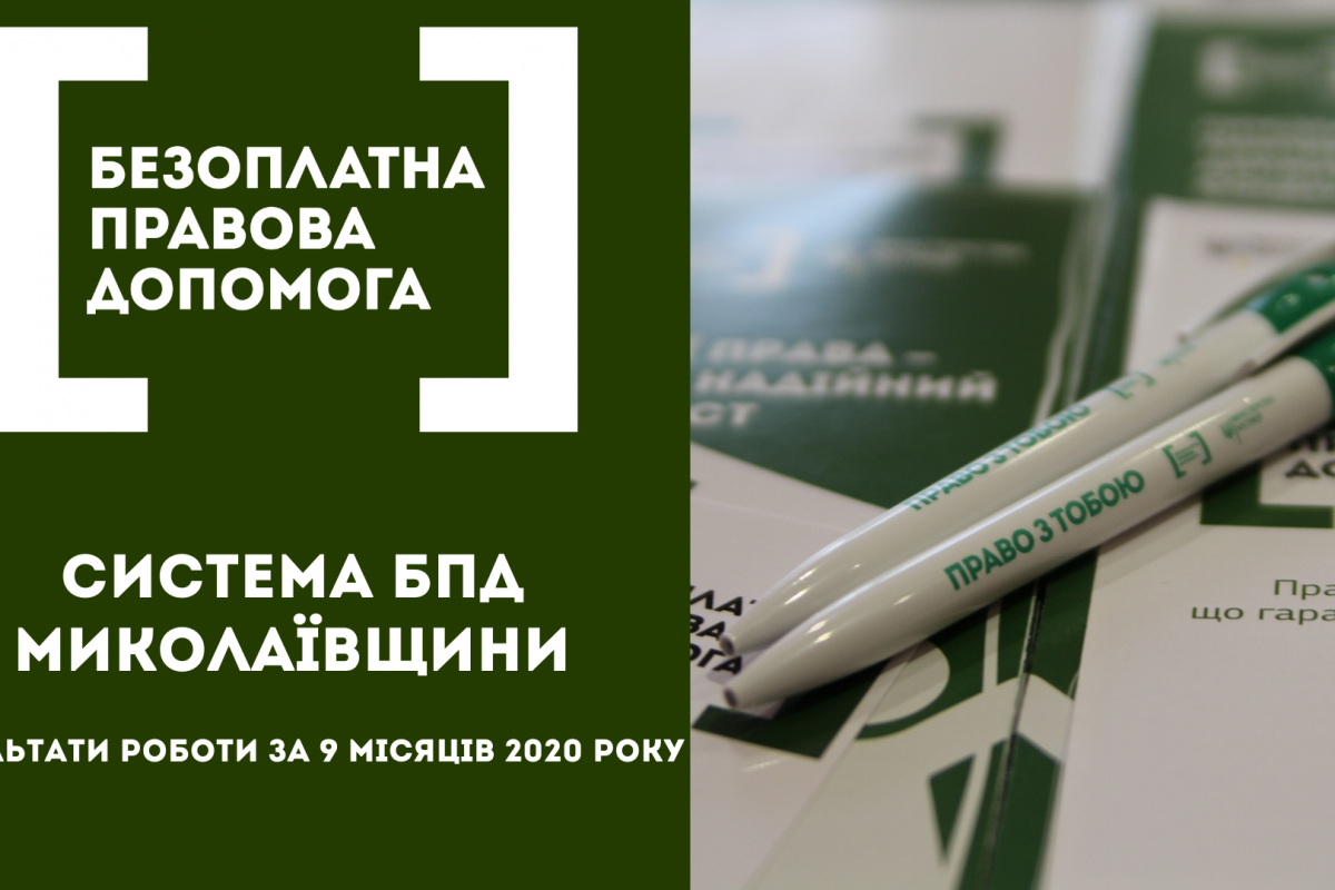 Протягом дев’яти місяців 2020 року послугами системи БПД Миколаївщини скористалися понад 15 тисяч громадян Протягом дев’яти місяців 2020 року послугами системи БПД Миколаївщини скористалися понад 15 тисяч громадян
